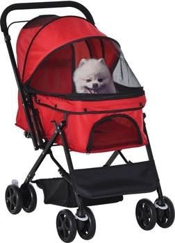 Pawhut Hundebuggy Oxford rot