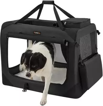 Feandrea Hundebox faltbar XL 81 x 58 x 58 cm schwarz PDC80H