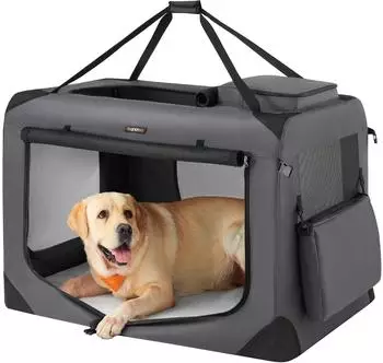 Feandrea Hundebox faltbar XXXL 102 x 69 x 69 cm grau PDC10G01