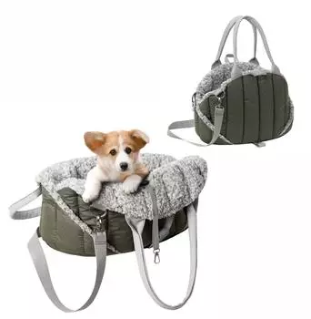 Pillowprim Hundetragetasche Oliv 38x24x28 cm