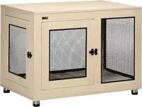 Hundek&auml;fig F&uuml;r Zuhause, Hundebox Mit 2 T&uuml;ren, Waschbaren Kissen, Hundeh&uuml;tte Mit
