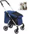 Pawhut Hundewagen klappbar bis 10 kg blau