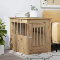 vidaXL Hundek&auml;fig im M&ouml;belstil Artisan-Eiche 55x75x65 cm Holzwerkstoff