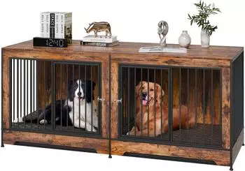 VEVOR Hundek&auml;fig f&uuml;r 2 Hunde 1901 x 670 x 824 mm braun