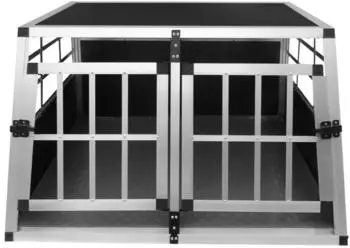 MonsterShop Aluminium Auto Hundetransportbox 50 x 89 x 69 cm
