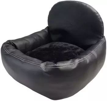 Hossi's Wholesale Hunde-Autositz Leder-Look wasserfest, Größe L, schwarz