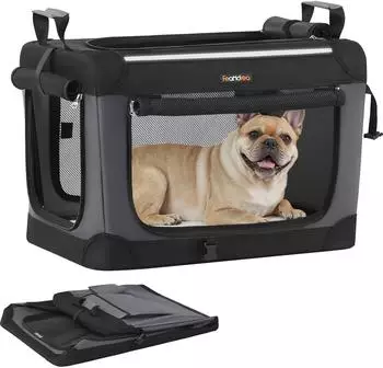 Feandrea Hundebox faltbar 60 cm tintenschwarz PDC016B01