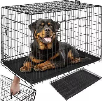 TecTake Hundek&auml;fig klappbar mit 2 Tragegriffen