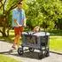 Pawhut 2 in 1 Hundewagen klappbar bis 30 kg grau