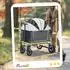 Pawhut 2 in 1 Hundewagen klappbar bis 30 kg grau