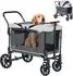 Pawhut 2 in 1 Hundewagen klappbar bis 30 kg grau