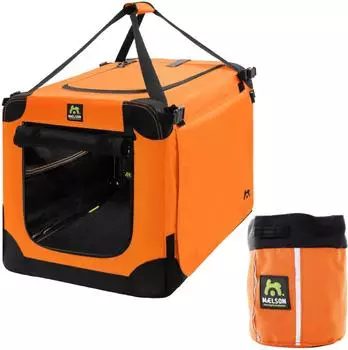 Maelson Soft Kennel + Treatee Mag Pouch, neon orange, 52cm