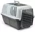 Lionto Hundetransportbox aus Kunststoff mit Metallgitter 58,5x35,5x40 cm grau