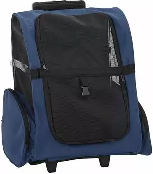 vidaXL Trolley f&uuml;r Haustiere 3-in-1 blau 48x32x(57-106) cm cm Oxford-Gewebe