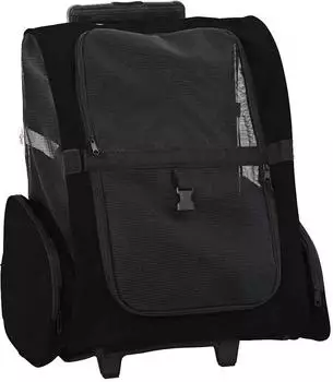 vidaXL Trolley f&uuml;r Haustiere 3-in-1 schwarz 48x32x(57-106) cm cm Oxford-Gewebe