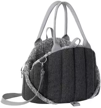 HobbyDog Sea Shell 3-in-1 Transporttasche, Autositz & Reisebett, 47x29x32cm, schwarz (R2 SSRCZA7)