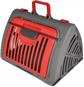 Love Story Faltbare Transportbox Kunststoff 46x35x33cm anthrazit-rot (6ANI877)