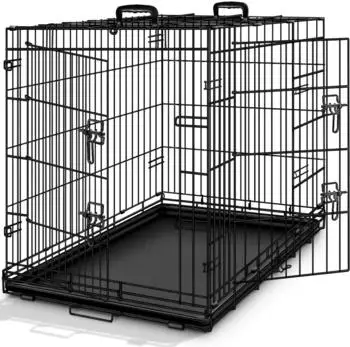 Tresko Hundekäfig faltbar, Metall, 122x74,5x80,5cm (HDKF-005)