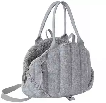 HobbyDog Inari 3-in-1 Transporttasche Autositz Reisebett, 47x29x32cm, asche (R2)