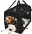 Melko Hundetransportbox faltbar, XL 82x58x58cm, schwarz