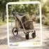 Pawhut Hundewagen faltbar, bis 20kg, hellbraun (D00-244V00LR)