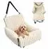 Relaxdays Hunde-Autositz weich, kleine Hunde bis 8kg, beige, 38x48x48cm (10053736_127)