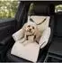 Relaxdays Hunde-Autositz weich, kleine Hunde bis 8kg, beige, 38x48x48cm (10053736_127)