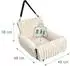 Relaxdays Hunde-Autositz weich, kleine Hunde bis 8kg, beige, 38x48x48cm (10053736_127)