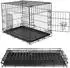 Mucola Faltbarer Drahtkäfig Hundetransportbox, schwarz, 70x75,5x107cm