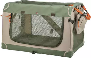 Trixie Hundebox Comfy Stoff olivgrün/beige, M
