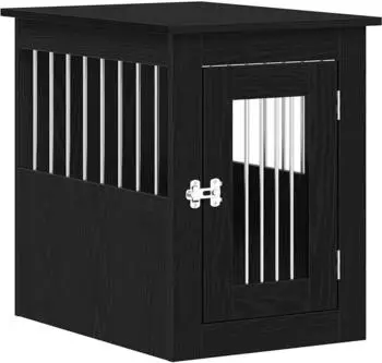 vidaXL Hundebox-M&ouml;bel schwarze Eiche 45x62x59cm Holzwerkstoff (862174)