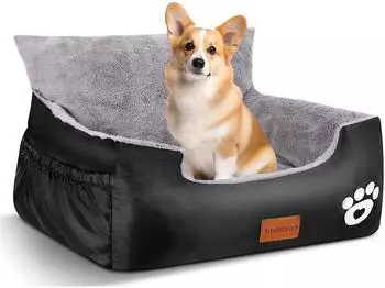 LuxusKollektion Hunde-Autositz 70x60x45cm, 2 Sicherheitsleinen, waschbar