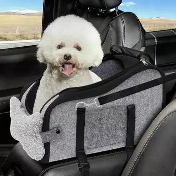 LuxusKollektion Hunde-Autositz f&uuml;r kleine Hunde mit Aufbewahrungstaschen, 45x25x26cm