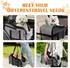 LuxusKollektion Hunde-Autositz für kleine Hunde mit Aufbewahrungstaschen, 45x25x26cm