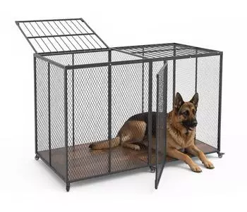 VEVOR Hundek&auml;fig 64", Stahl, 136kg, mit Rollen (DH7)