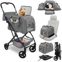 MY DUQUE - CARRY TRIO 3 in 1 Pet Travel Set, Carrier - Car Seat with Isofix -