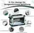 LuxusKollektion Faltbare Hundetransportbox 91x64x64cm, bis 32kg, grau (mit Decke & Tasche)