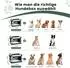 LuxusKollektion Faltbare Hundetransportbox 91x64x64cm, bis 32kg, grau (mit Decke & Tasche)