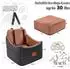 LuxusKollektion Hunde-Autositz Sitzerhöhung klein/mittel, waschbar, mit Taschen, schwarz/braun