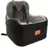 LuxusKollektion Hunde-Autositz Booster mit Memory Foam, abnehmbar, waschbar, schwarz/grau, Medium