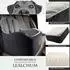 LuxusKollektion Hunde-Autositz Booster mit Memory Foam, abnehmbar, waschbar, schwarz/grau, Medium
