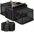 LuxusKollektion Transportbox Katze & kleiner Hund, faltbar, dunkelgrau