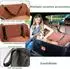 LuxusKollektion Hundeautositz bis 25kg, 2 Sicherheitsleinen, schwarz/grau, L