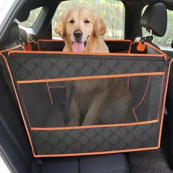 LuxusKollektion Hunde-Autositz XL 70x61x55cm, verstärkt, 4 Befestigungsgurte