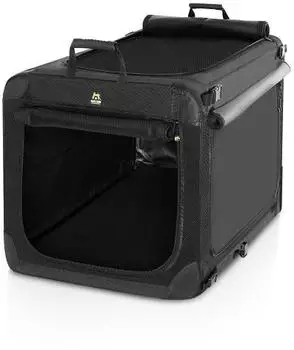Maelson Soft Kennel Evo faltbare Hundebox, mitternachtsschwarz