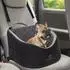 LuxusKollektion Hunde-Autositz für kleine Hunde, Crashschutz, antirutsch, schwarz