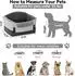 LuxusKollektion Hundeautositz, faltbar & waschbar, grau, Größe S