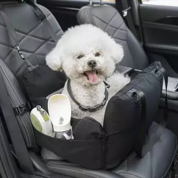 LuxusKollektion Hunde-Autositz Oxford-Gewebe, waschbar, bis 15kg, schwarz