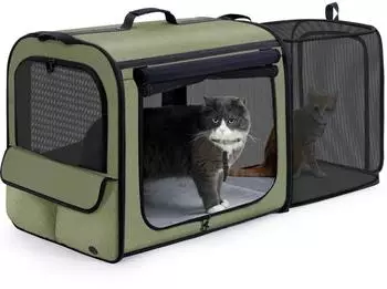 LuxusKollektion Erweiterbare Haustier-Transporttasche, faltbar, 61x52x45cm
