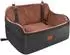 LuxusKollektion Hundeautositz mittelgroß, Memory-Schaum, schwarz/braun, Large